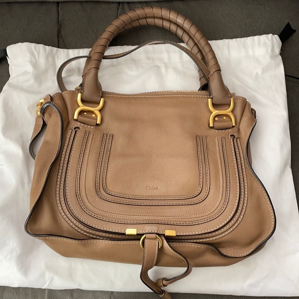 Pre-owned Chloe Marcie in Nut color.